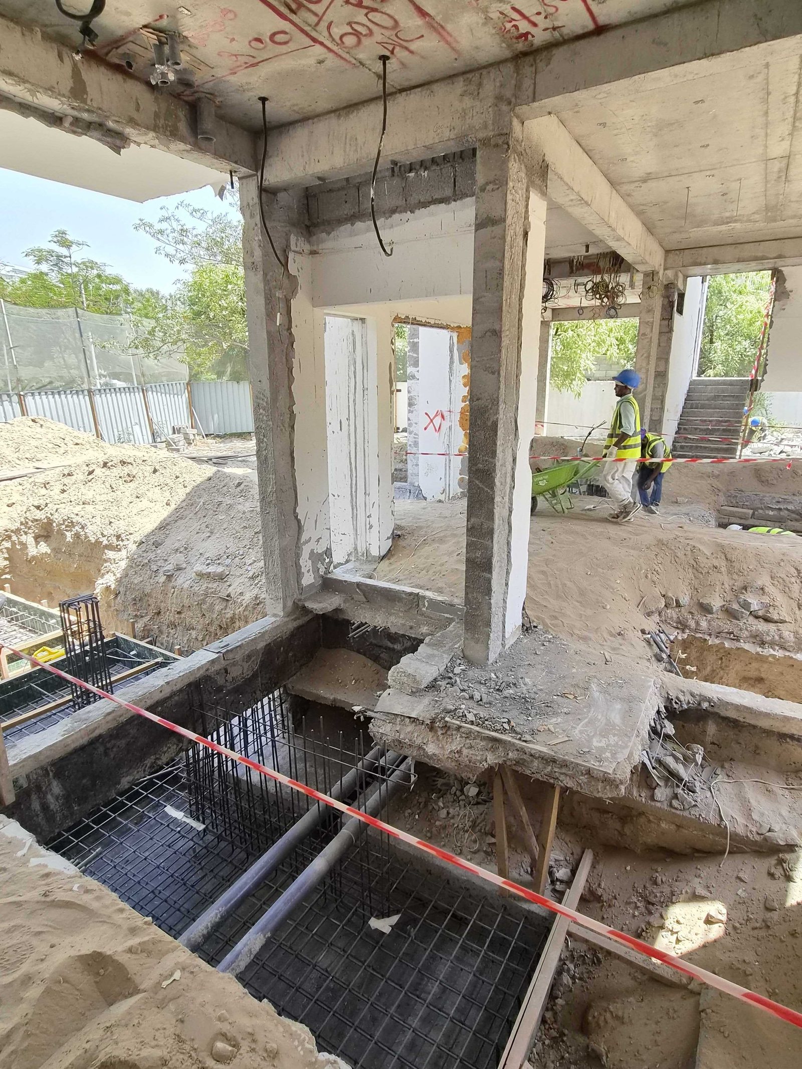 Phase 2 on site: foundations, columns and ground works across the Nest A22 plot.