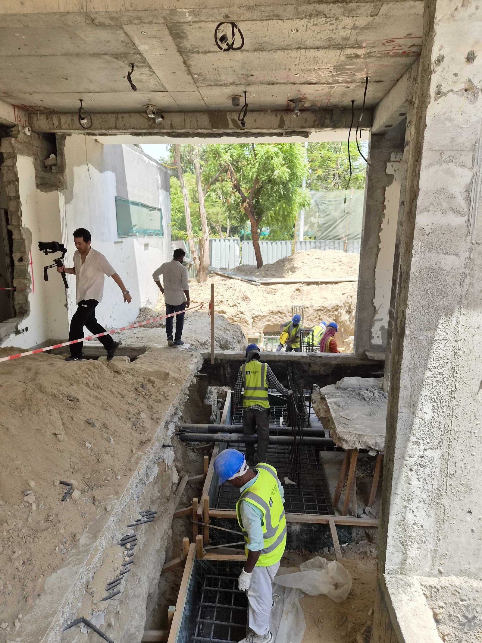 Our team on site with the contractors as structural works progress.