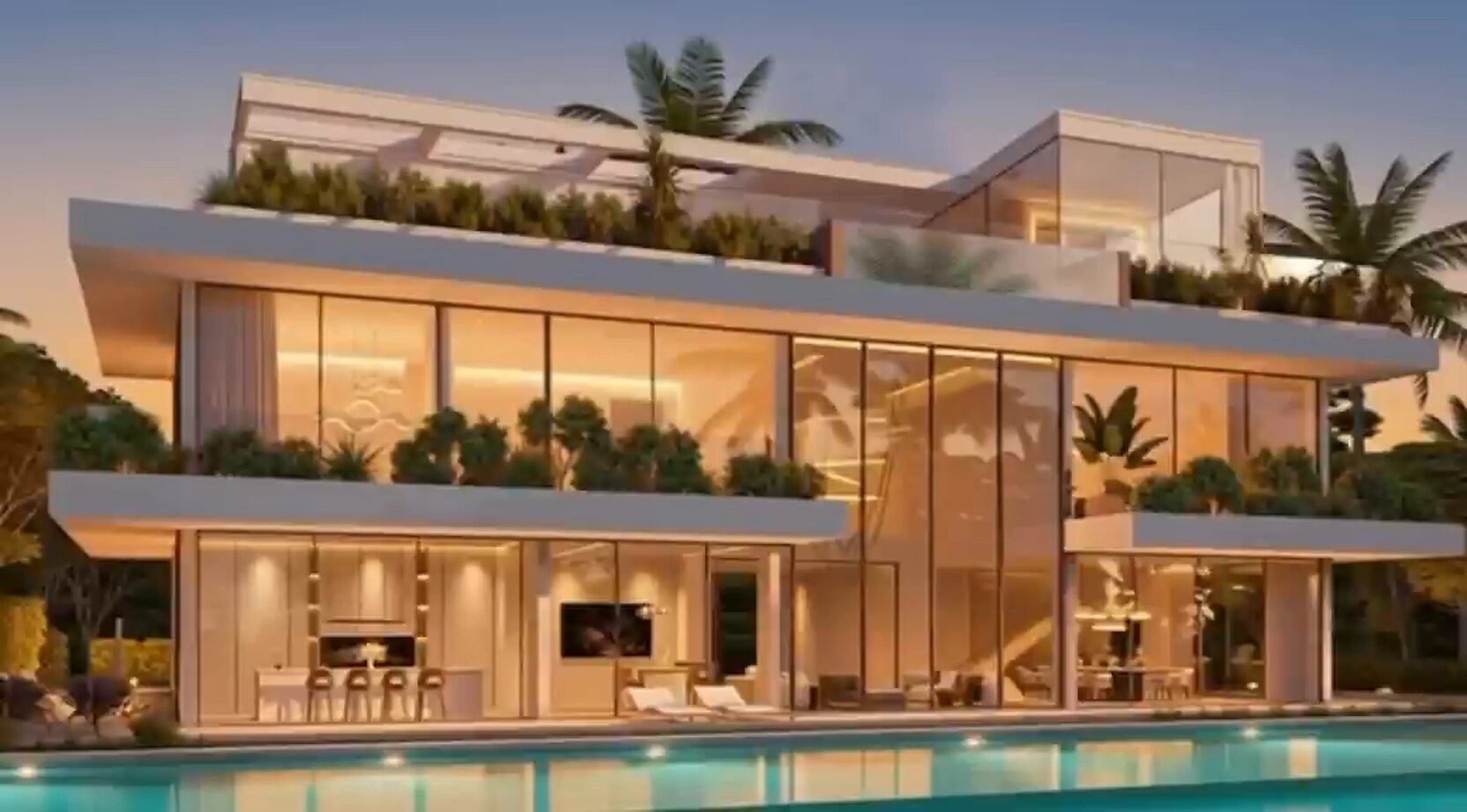 Nest A22 by Solaria — the villa and pool within the gardens of Al Barari, Dubai