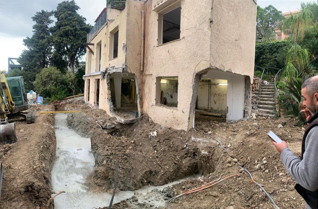 Villa Victoria, during construction